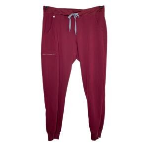 FIGS Burgundy Zamora Joggers Size Large